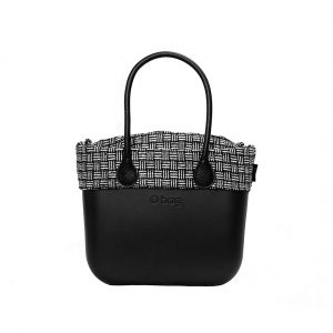O bag classic in black with retro optical trim - HandBags
