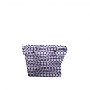 O bag classic majolica fabric zip-up inner bag