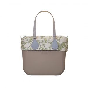 O bag mini in sand with Santiago fabric trim - HandBags